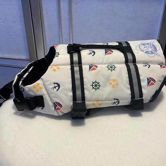 PAWS Aboard Nautical Print - Small Dog Life Vest - Picture 2 of 8